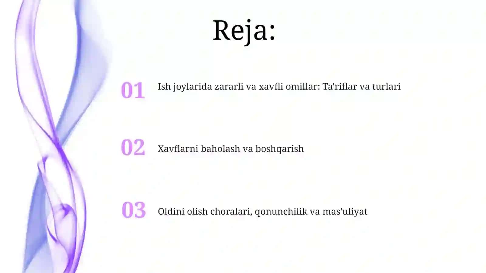 Zararli va Xavfli Ishlab Chiqarish Omillari 2