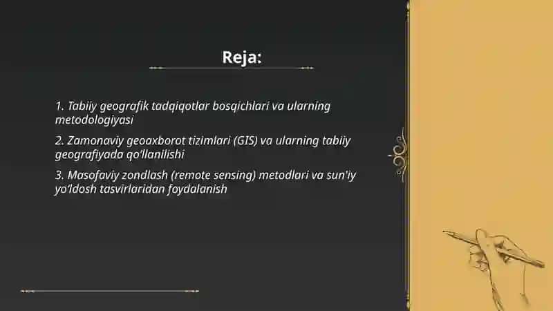 Tabiiy geografik tadqiqotlarning zamonaviy metodlar 2