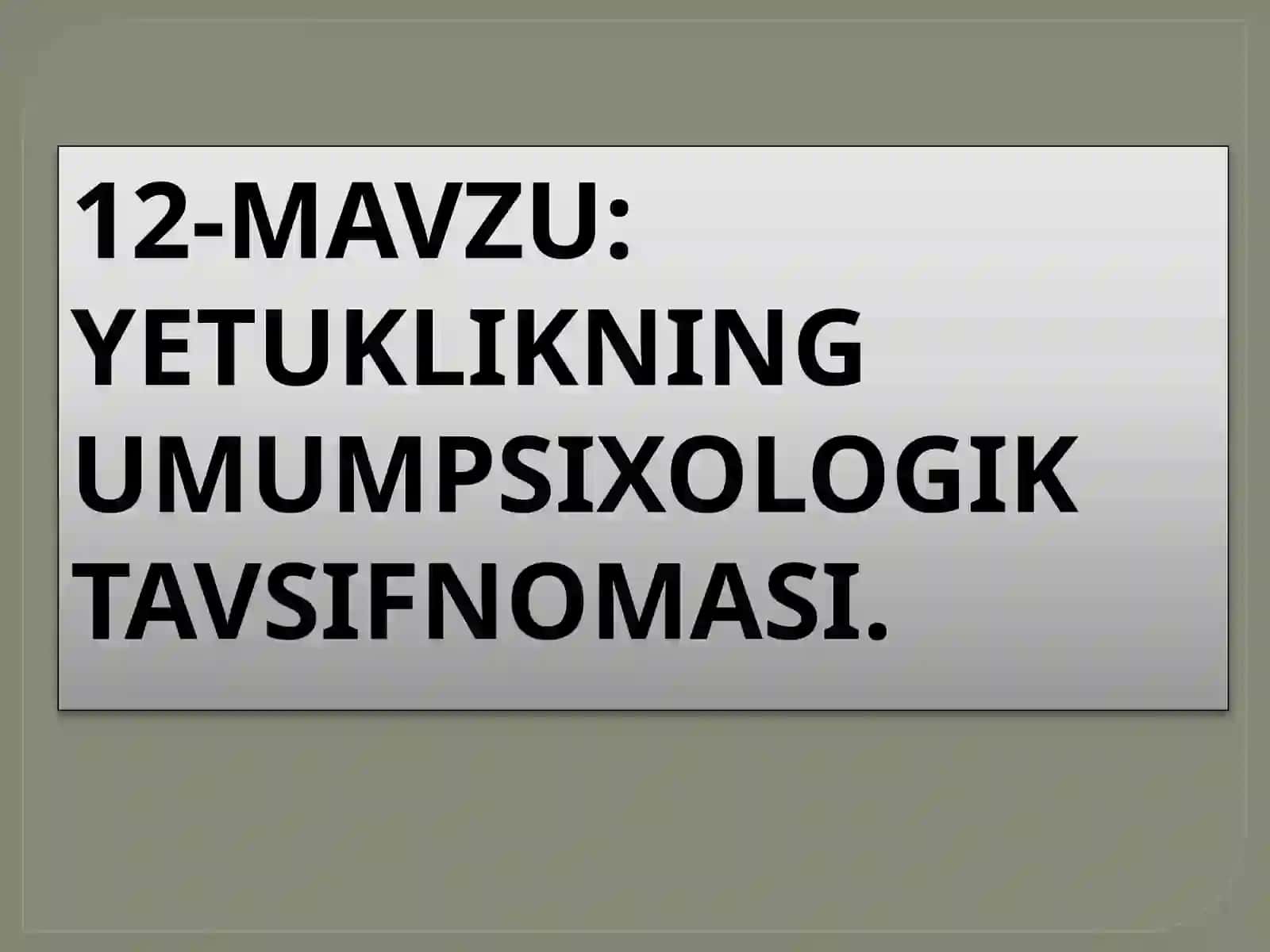RIVOJLANISH PSIXOLOGIYASI PEDAGOGIKA PSIXOLOGIYA 2