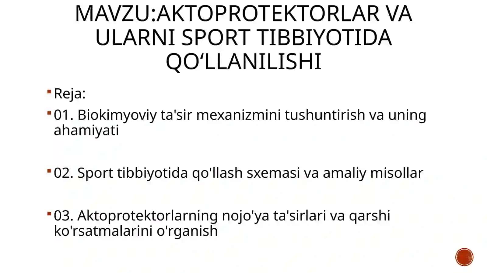 Aktoprotektorlar va ularning sport tibbiyotida qo'llanilishi 2