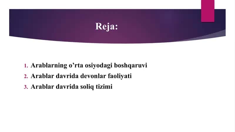 Arab Xalifaligi davrida davlat boshqaruvining xususiyatlari 2