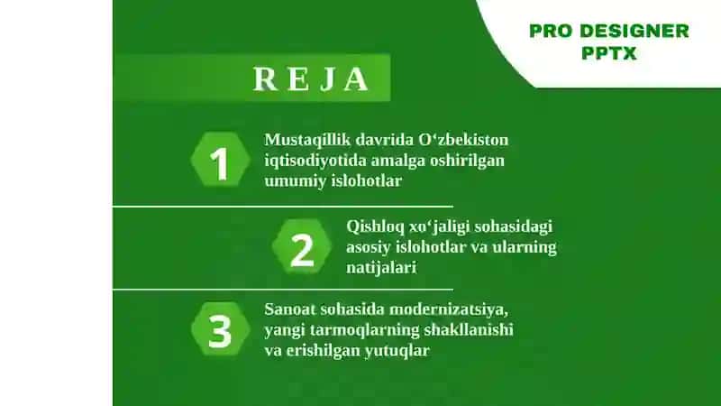 Mustaqillik yillarida qishloq xo‘jaligi va sanoat sohasidagi o‘zgarishlar. 2