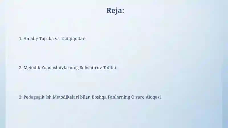 Tarbiyaviy ishlar metodikasining boshqa fanlar bilan o'zaro aloqasi 2