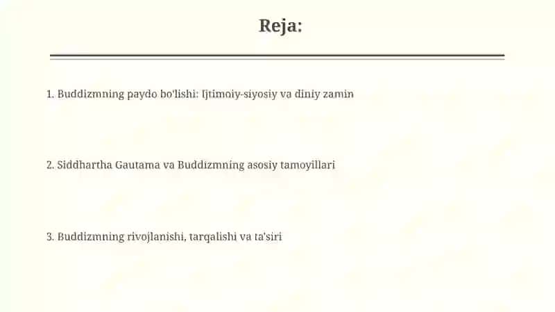 Buddizm dini va uning paydo bo'lishida ijtimoiy-tarixiy shart-sharoitlar 2