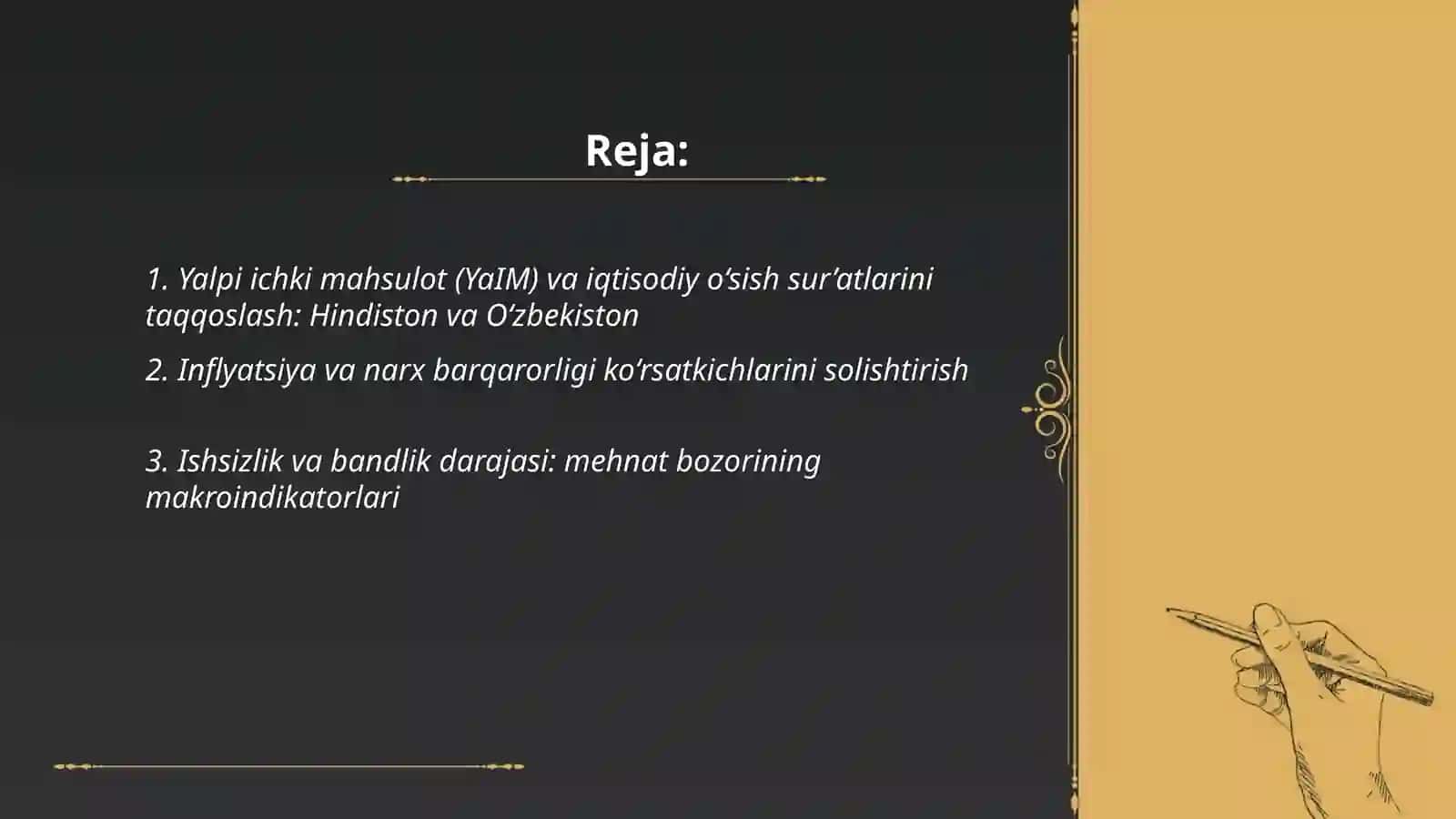 Hindiston va O'zbekiston oʻrtasidagi makroiqtisodiy koʻrsatkichlarning tahlili 2