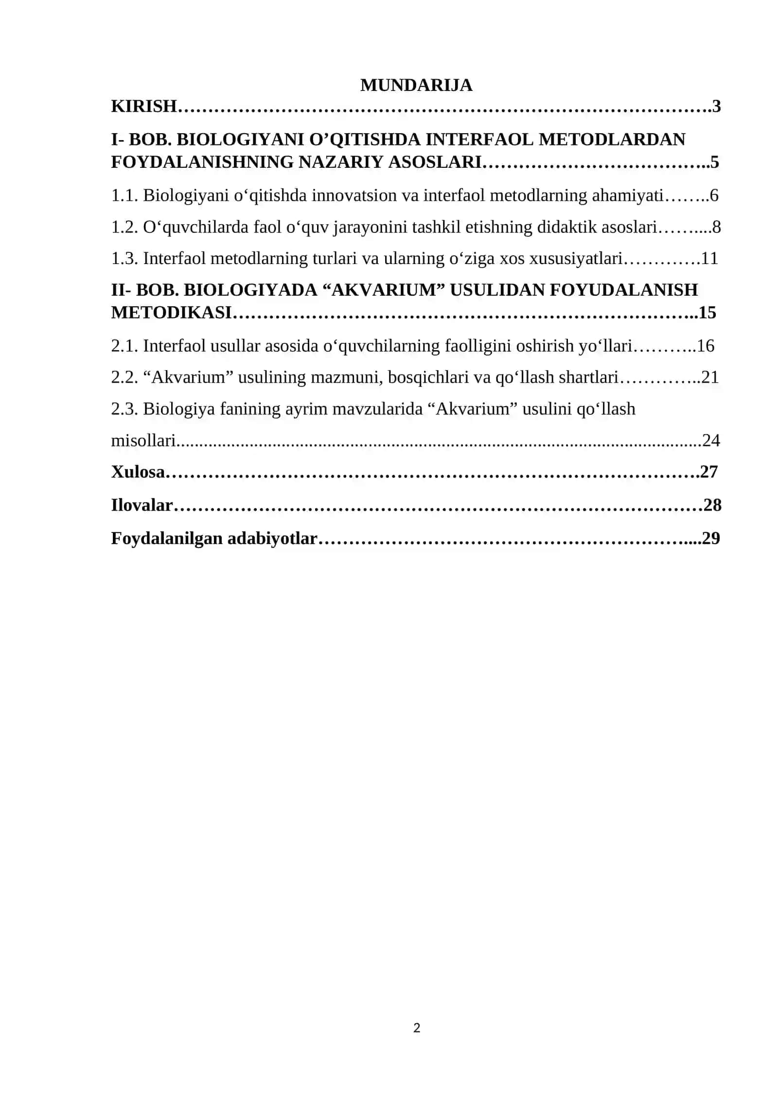 BIOLOGIYADA AKVARIUM USULIDAN FOYDALANISH IMKONIYATLARI 2