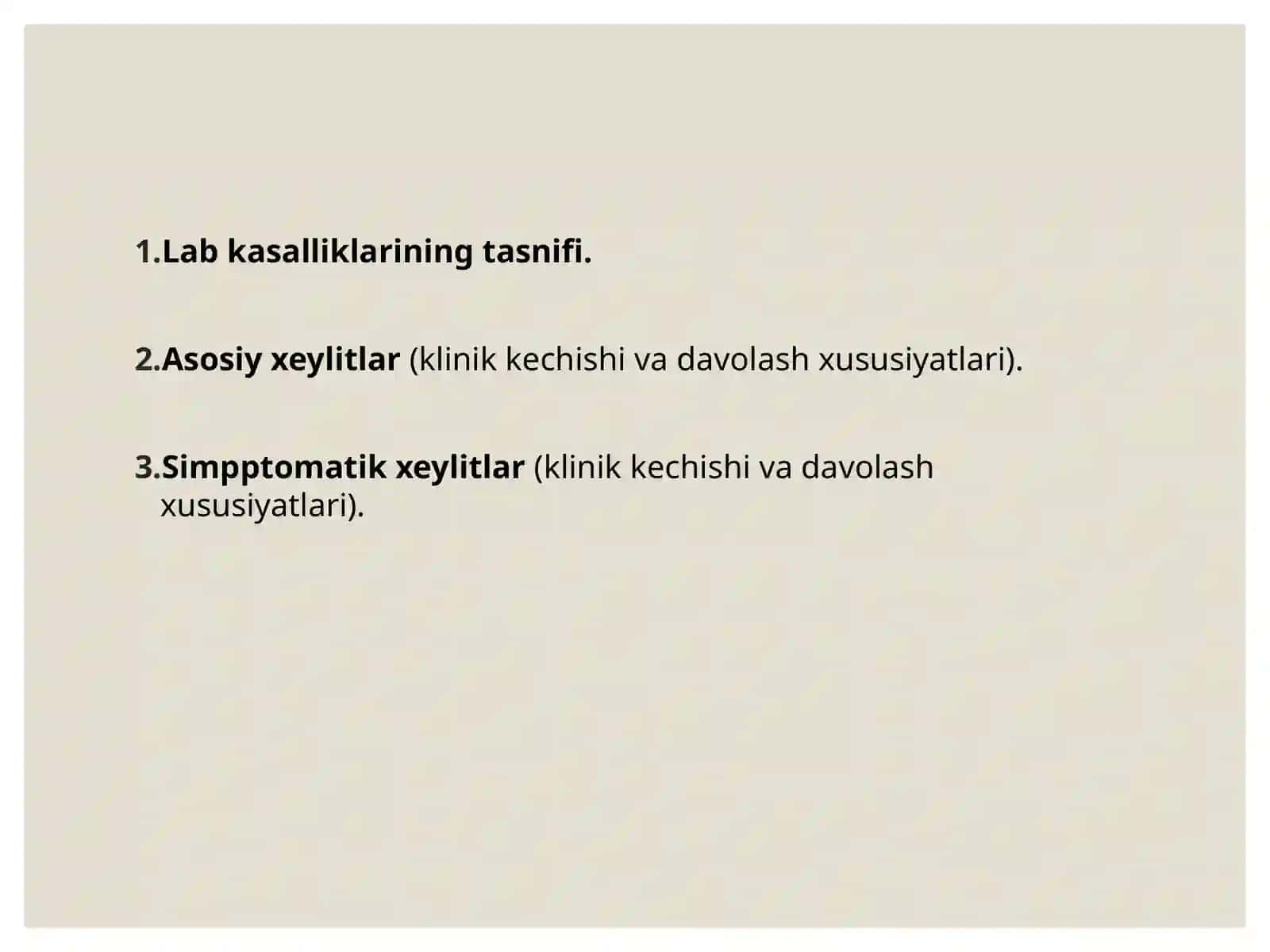 Bolalarda lab kasalliklari. Klinika, diagnostika va davolash 2