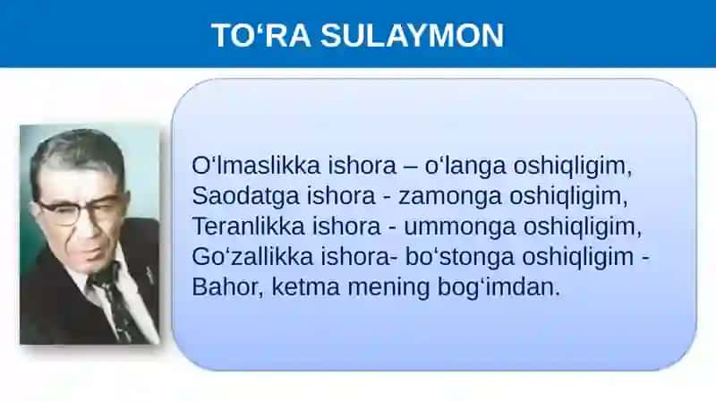 TO'RA SULAYMON 2