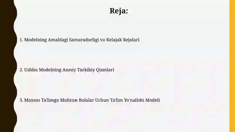 Ta'lim Ehtiyojlariga Ega Bolalarning Ta'lim Marshrutining Modeli 2