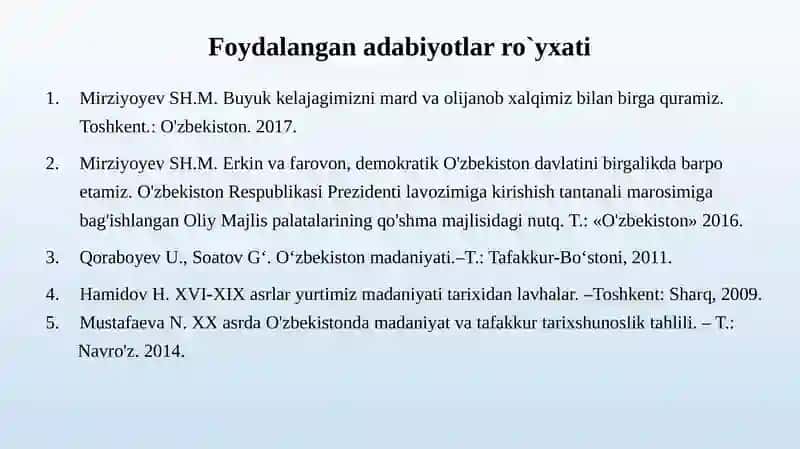 IX-XII ASRLARDA O`RTA OSIYO MADANIYATI VA SAN'ATI 2
