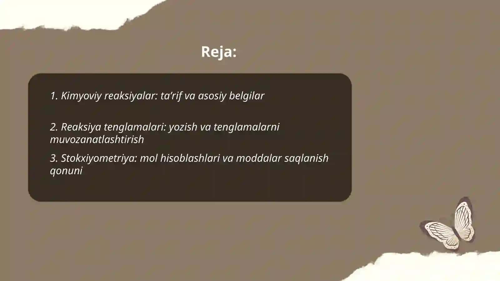 Kimyoviy reaksiyalar 2