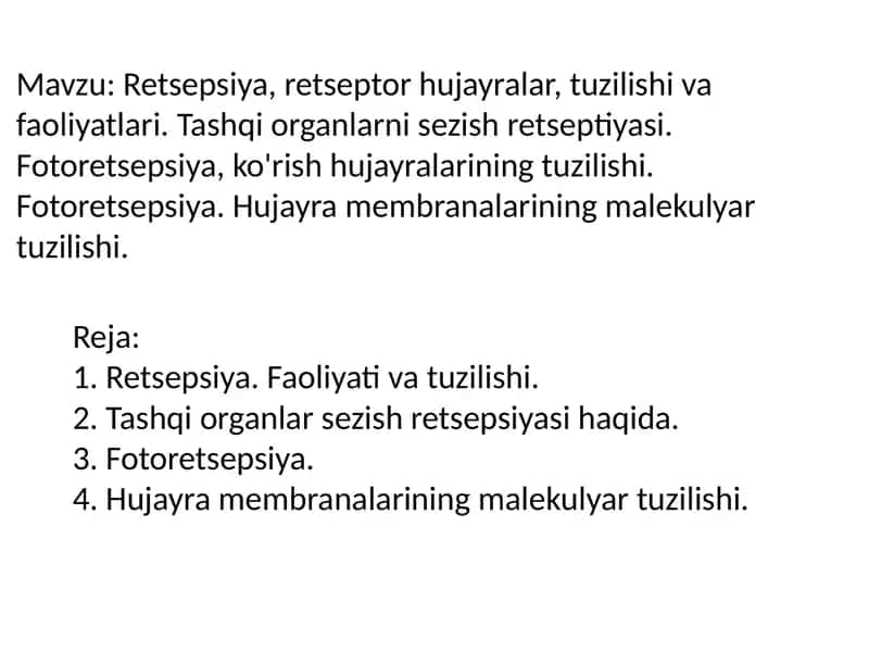 Biologiya fanidan yozgan mustaqil ish 2