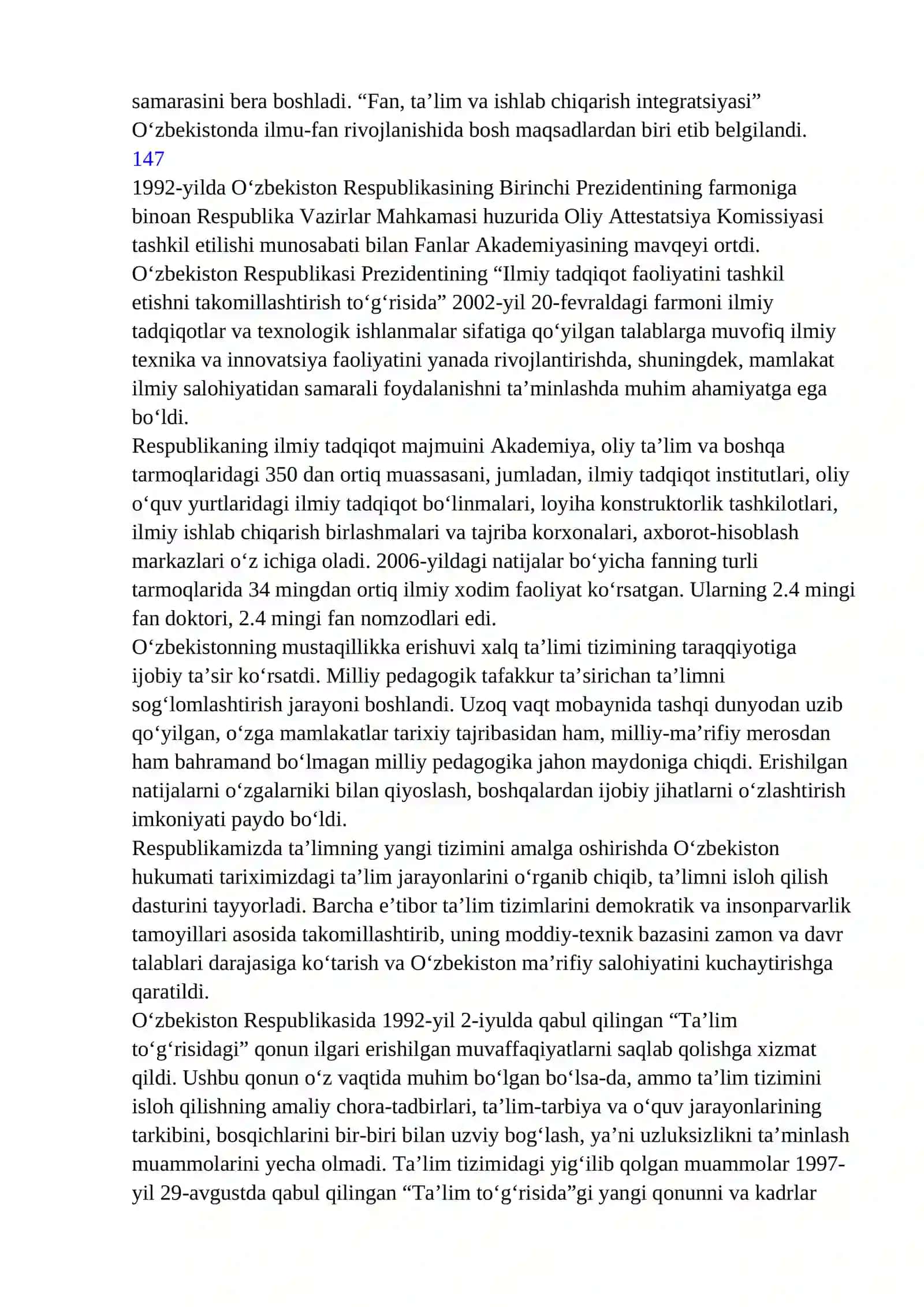O‘ZBEKISTON RESPUBLIKASIDA TAʼLIM SOHASIDA 2
