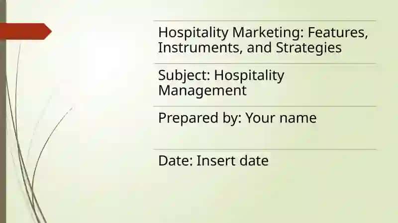 Introduction to Hospitality Marketing 2