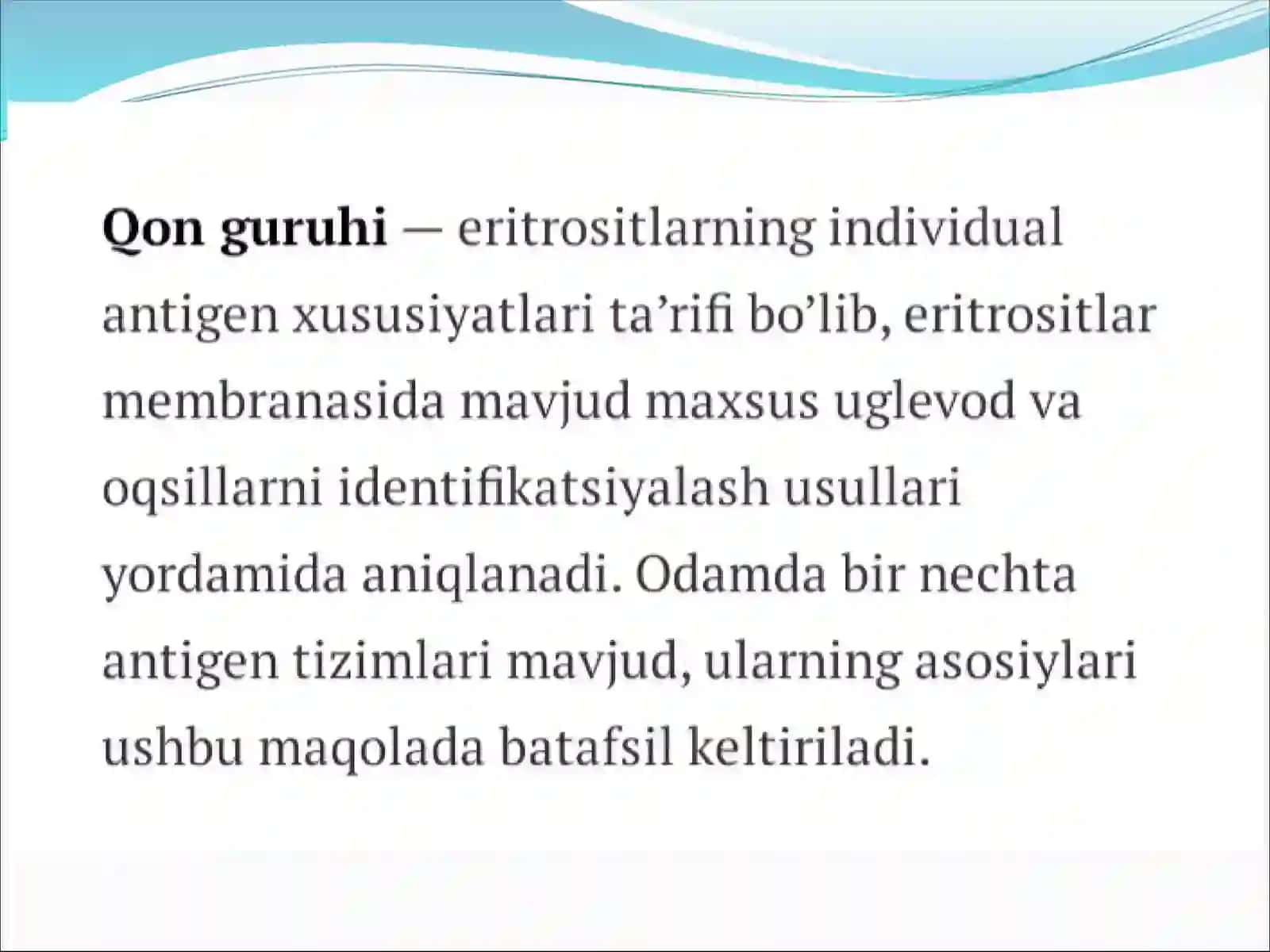 Qon guruhlari va rezus faktorni aniqlash 2
