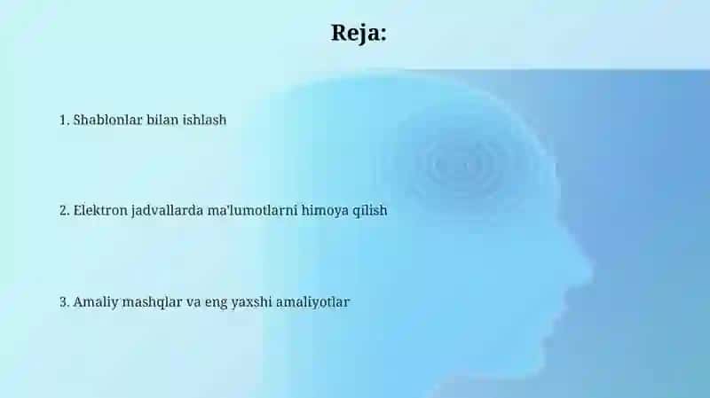 Shablonlar bilan ishlash 2