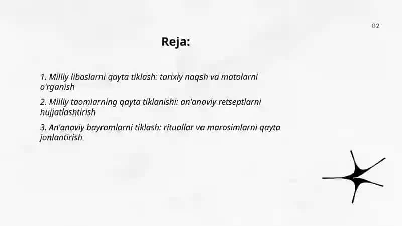 Milliy libos, milliy taom va an’anaviy bayramlarning tiklanish jarayoni 2