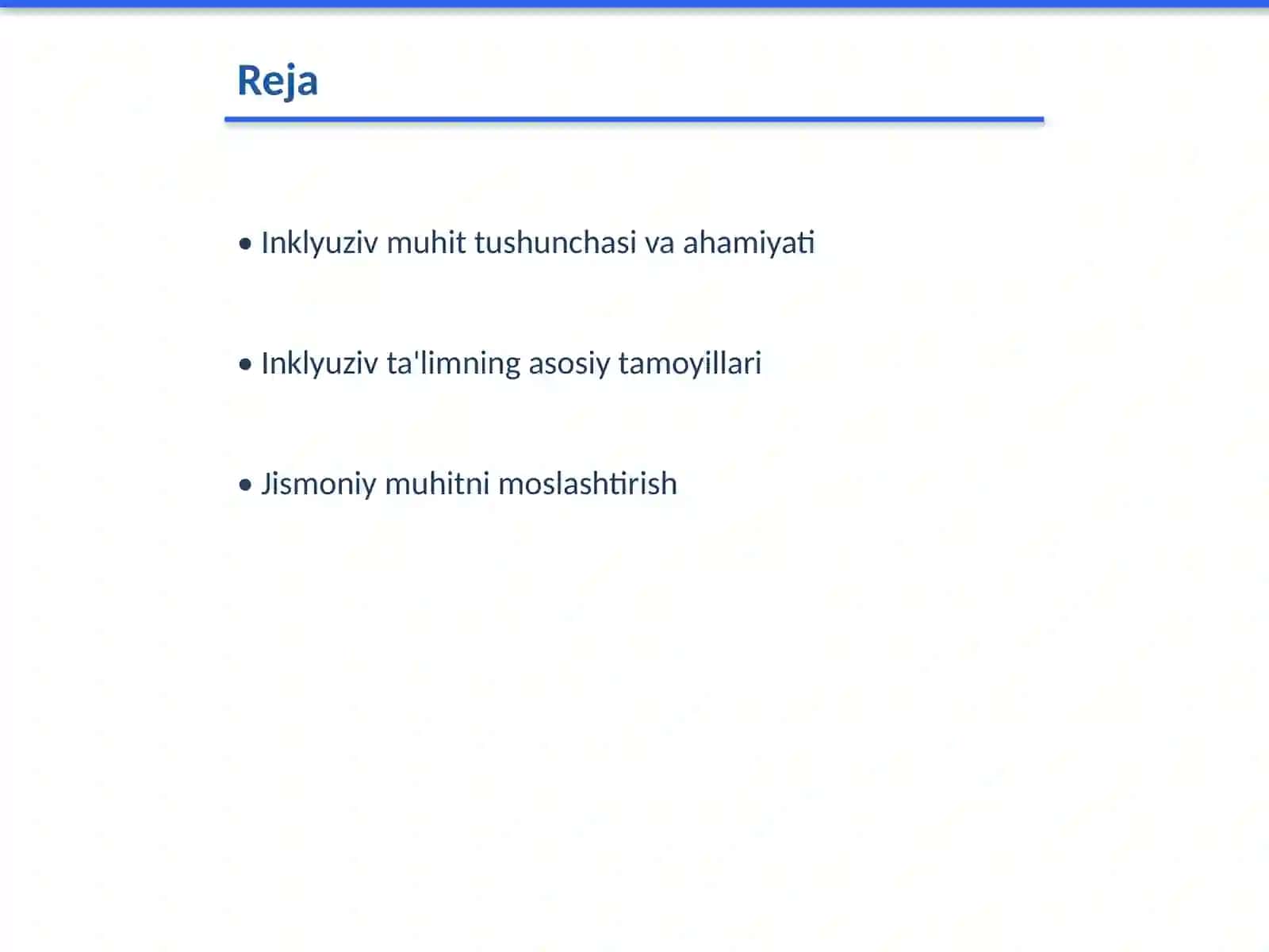 Ta'lim tashkilotida inklyuziv muhitini loyihalash 2
