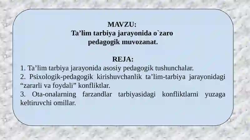 Pedagogik muvozanat 2