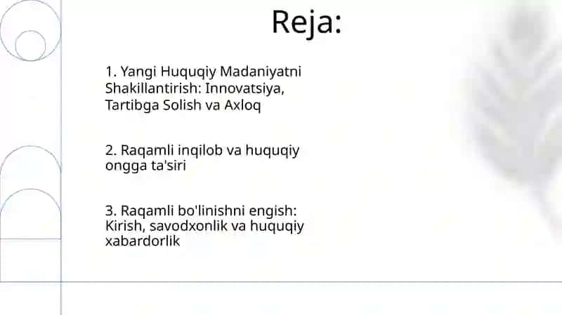 Yangi Huquqiy Madaniyatni Shakillantirish 2
