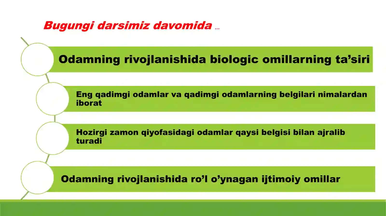 35-mavzu: Antropogenezning harakatlantiruvchi kuchlari. Odam evolyutsiyasi harakatlantiruvchi kuchlari: biologik vaijtimoiy omillar 2