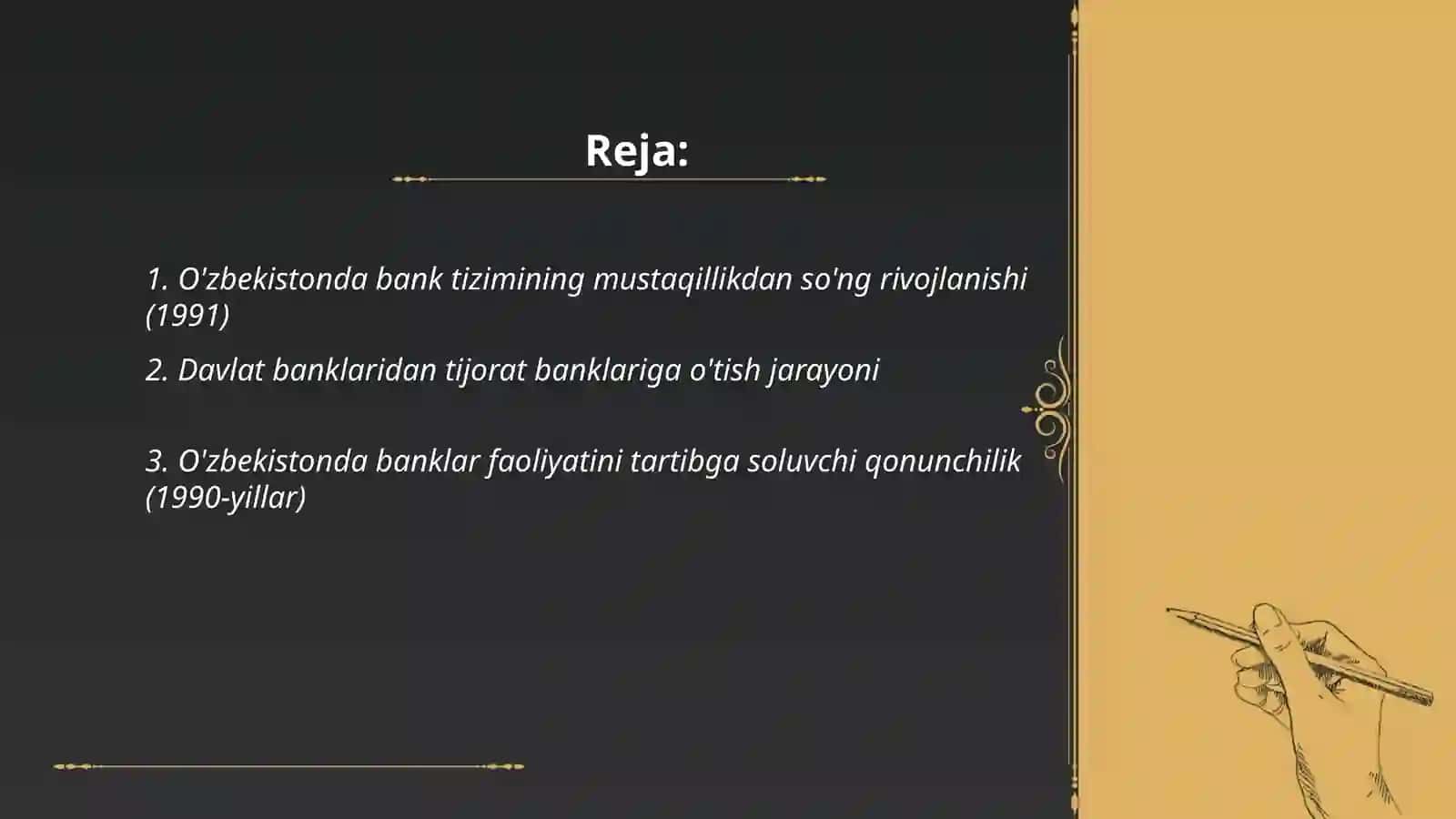 O'zbekistonda bank tizimi. 1991-2024 yillar 2