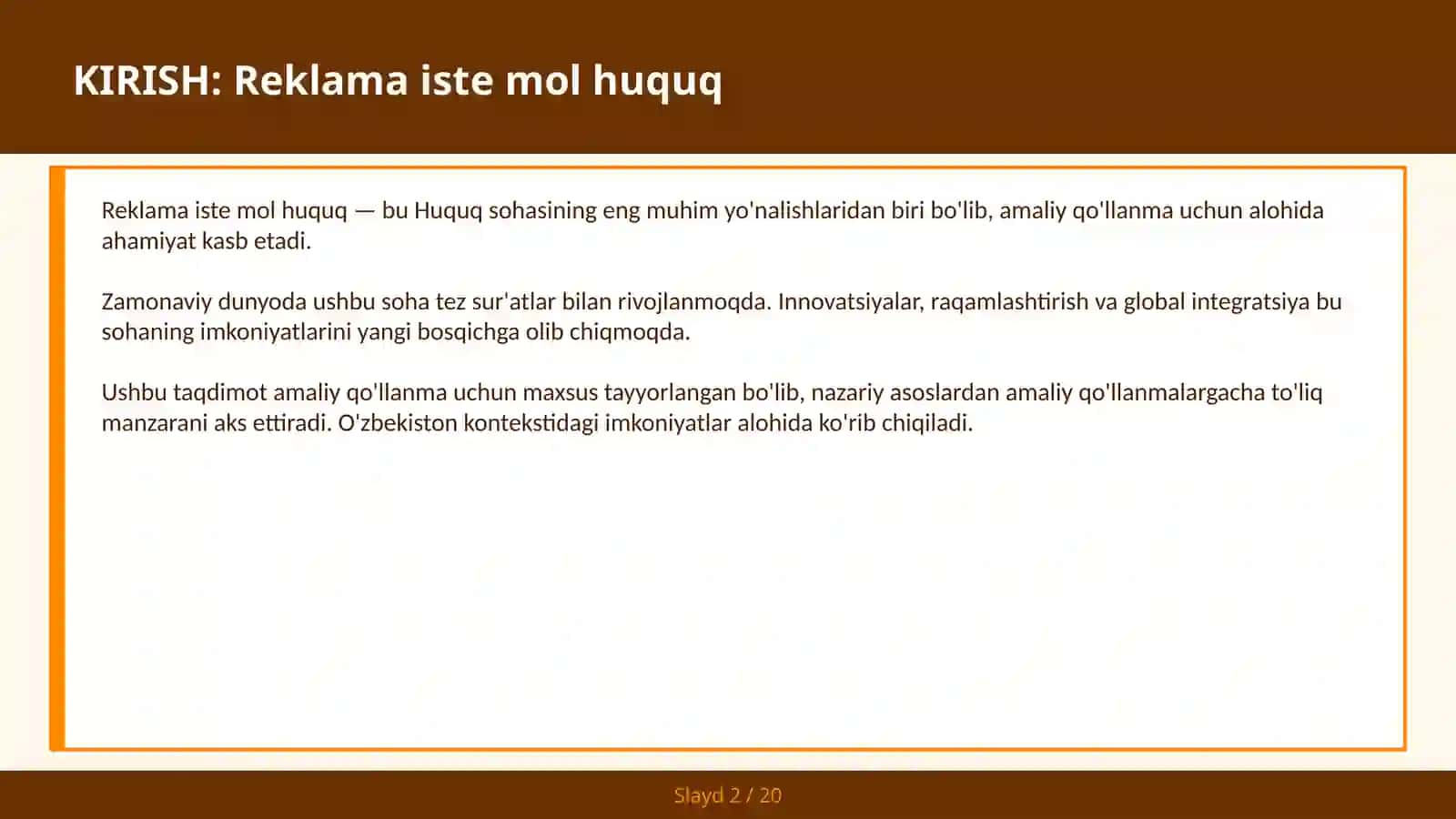 Reklama iste mol huquq 2