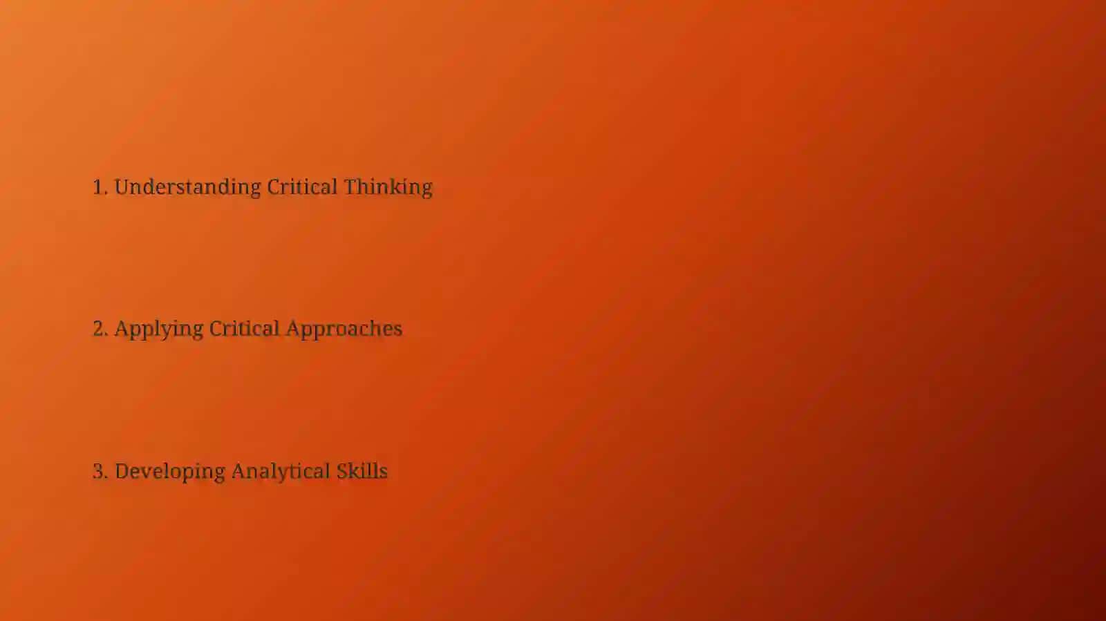 Developing critical approaches 2