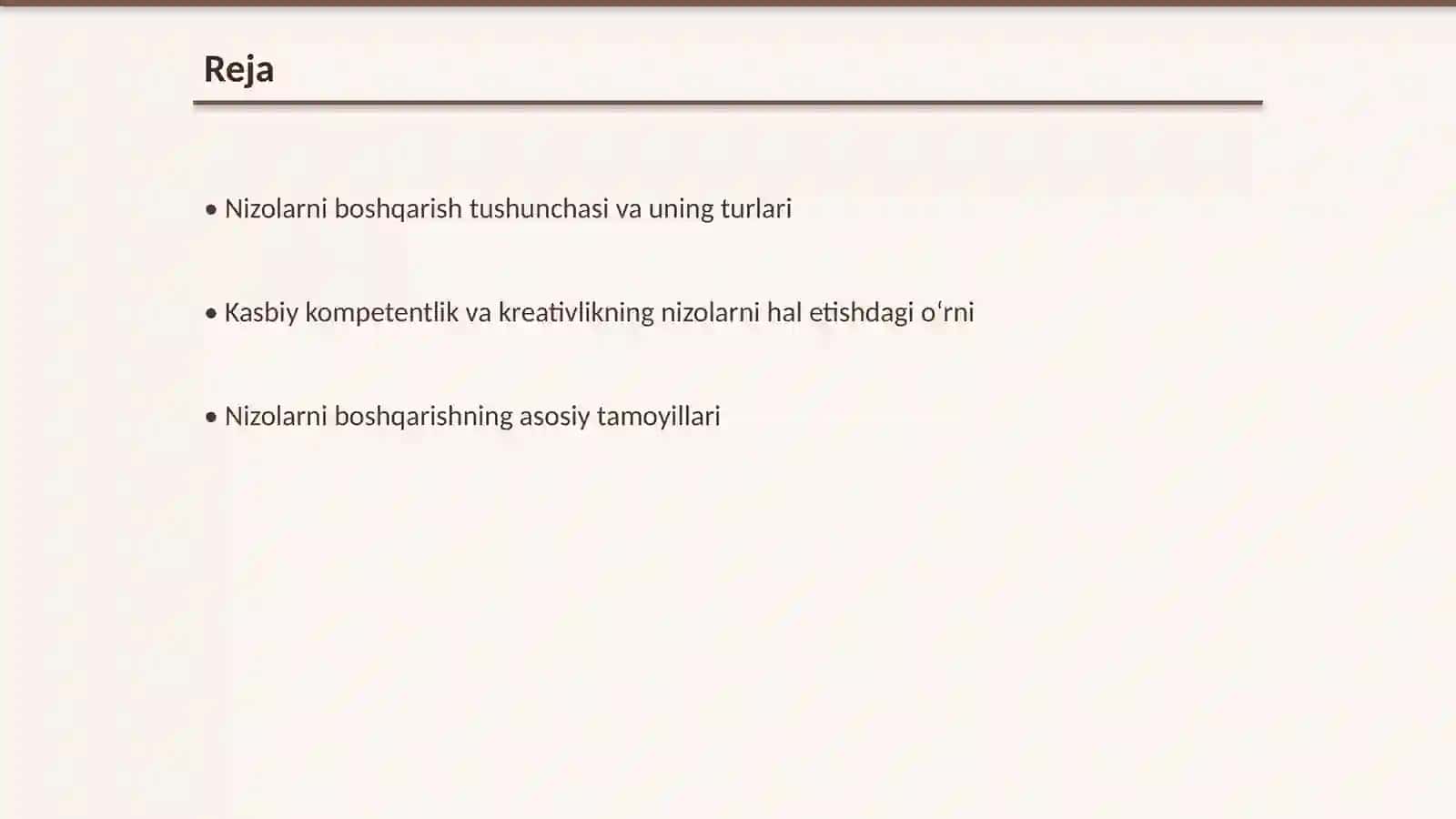 Nizolarni boshqarishda kasbiy kompetentlikning kreativligi: Asosiy tamoyillar va amaliyot 2
