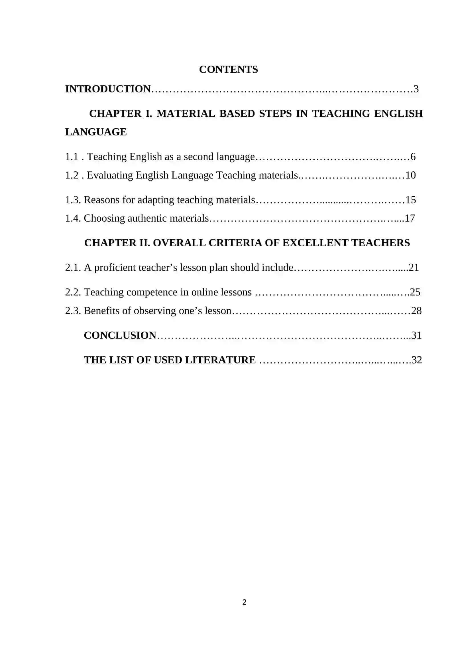 COURSEWORK: PROFICIENCY LEVELS AND STAGES IN FOREIGN LANGUAGE TEACHING 2