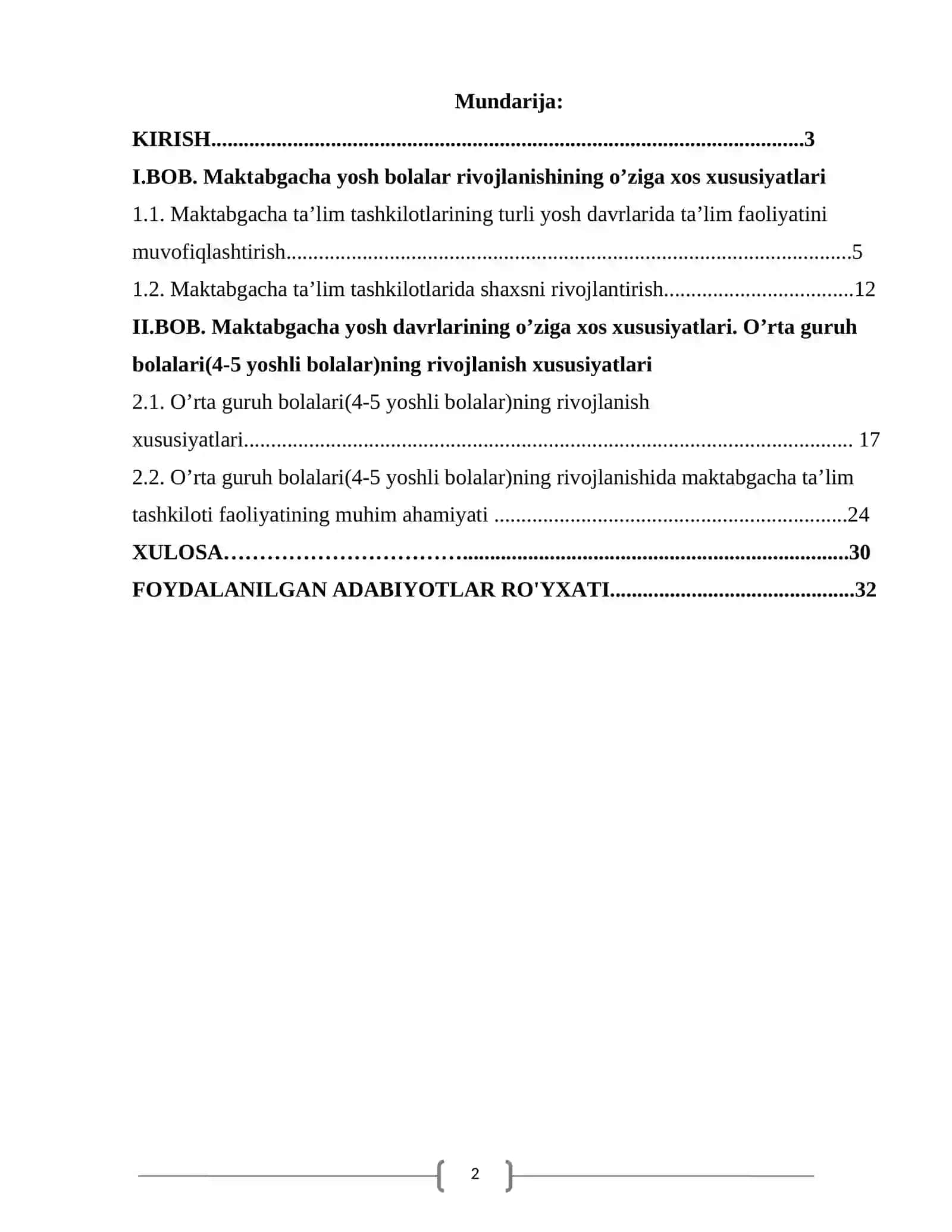 MAKTABGACHA TA’LIM TASHKILOTI TARBIYACHISI SHAXSIGA QOʻYILADIGAN TALABLAR” 2