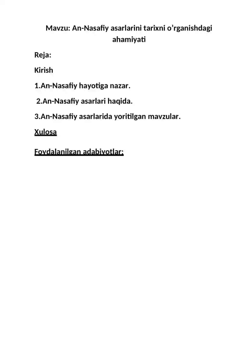 An-Nasafiy asarlari 2