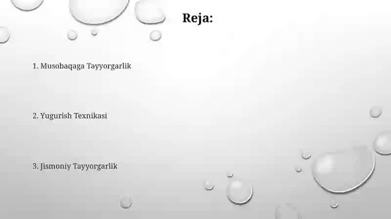 Yugurish Texnikasi 2
