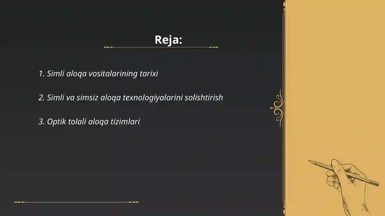 Simli va simsiz aloqa vositalari 2