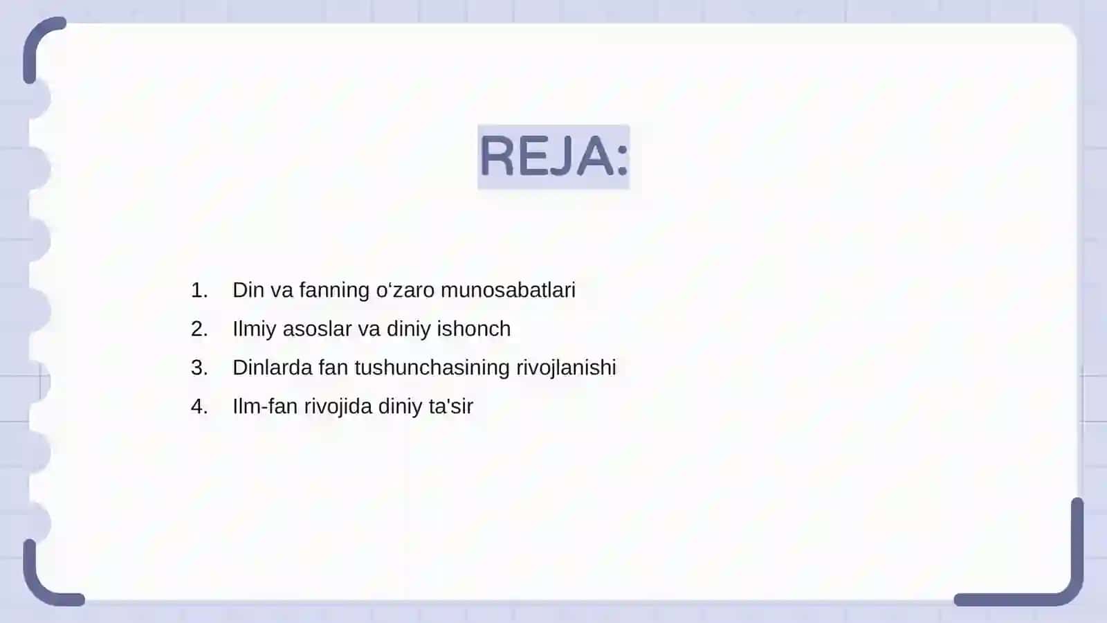 Dunyo dinlarida fan va ilm tushunchalari asoslari haqida 2