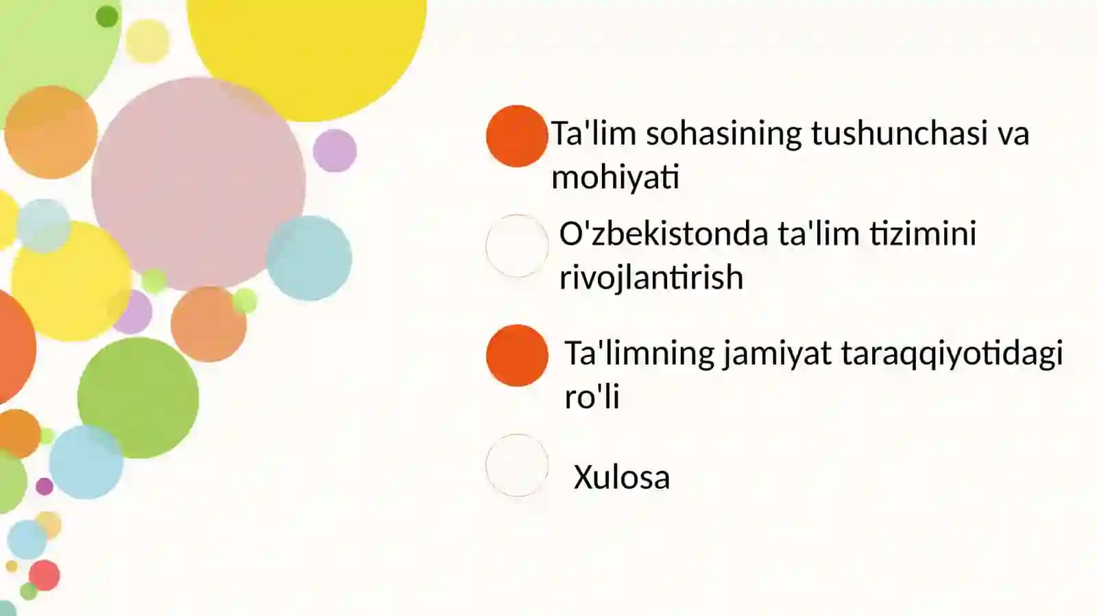 O'zbekiston respublikasida ta'lim sohasida amalga oshirilgan islohatlar. 2