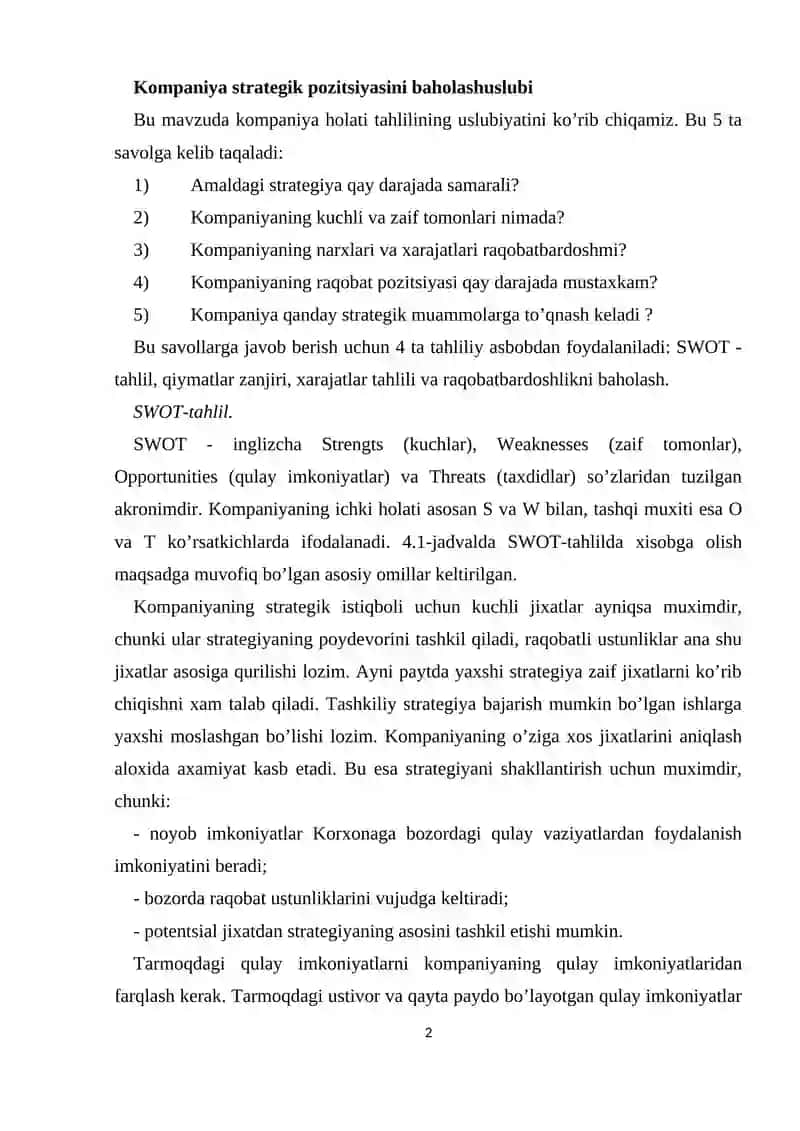 SWOT-tahlil 2