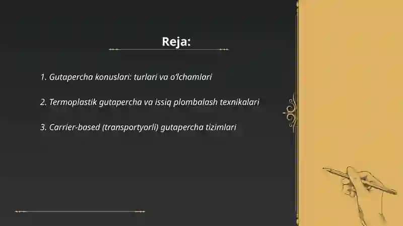 Gutapercha konuslari 2