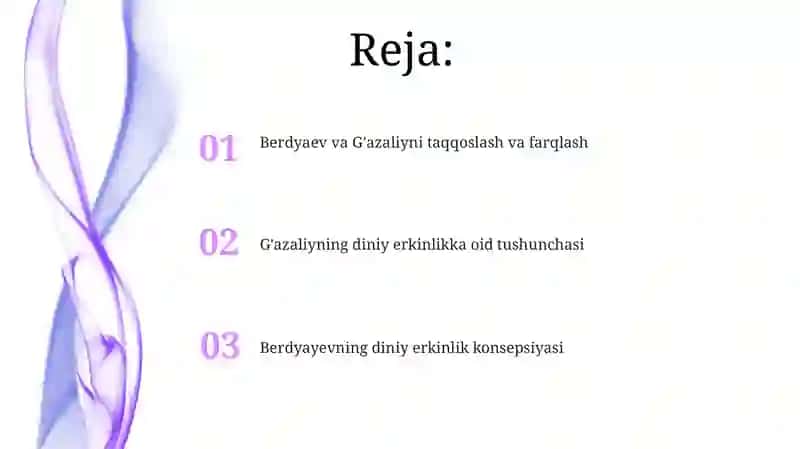Berdyaevning diniy hurfikrlilik haqidagi gʻoyalarini Gʻazzoliy gʻoyalari bilan qiyoslash 2