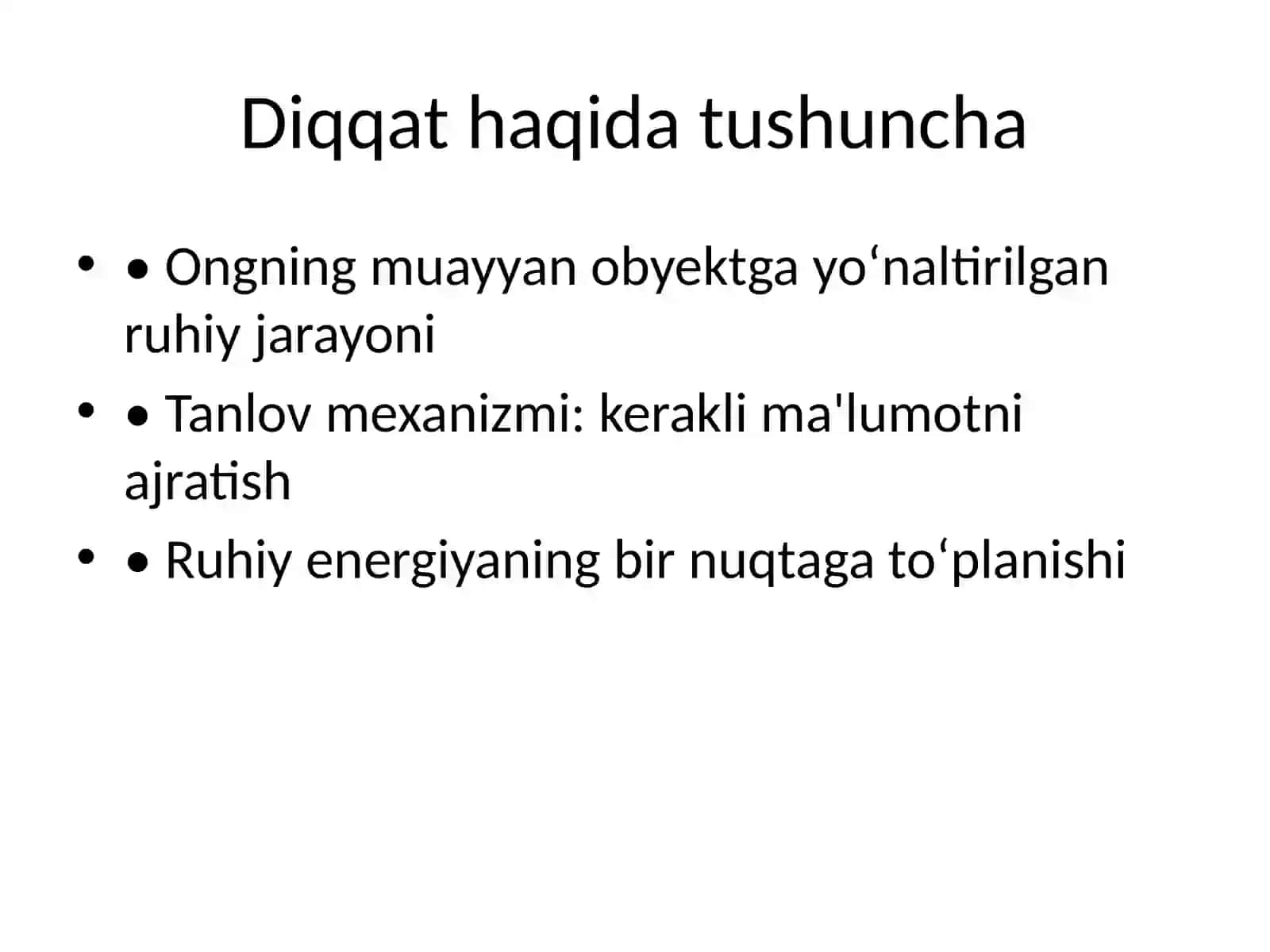 Diqqat – Psixologik Nuqtai Nazardan 2