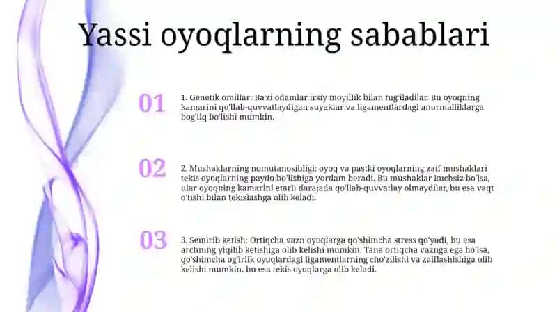 Mushaklarning nomutanosibligi: oyoq va pastki oyoqlarning zaif mushaklari 2