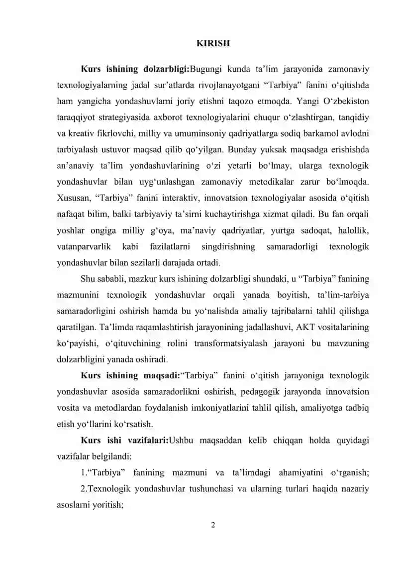 "TEXNOLOGIK YONDASHUVLARNING NAZARIY ASOSLARI" 2