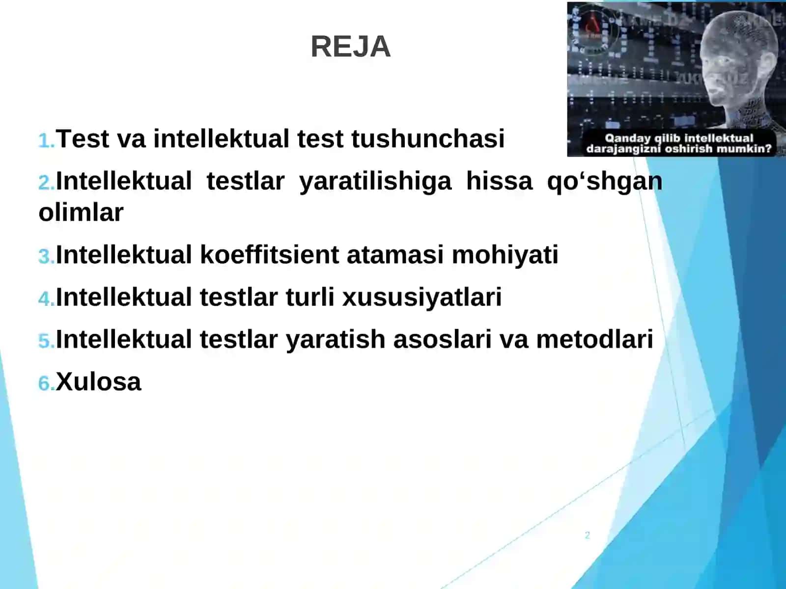 Intellektual testlar va ularning yaratilish tarixi 2