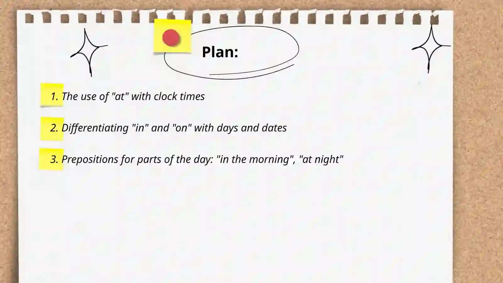 Prepositions and time expressions 2