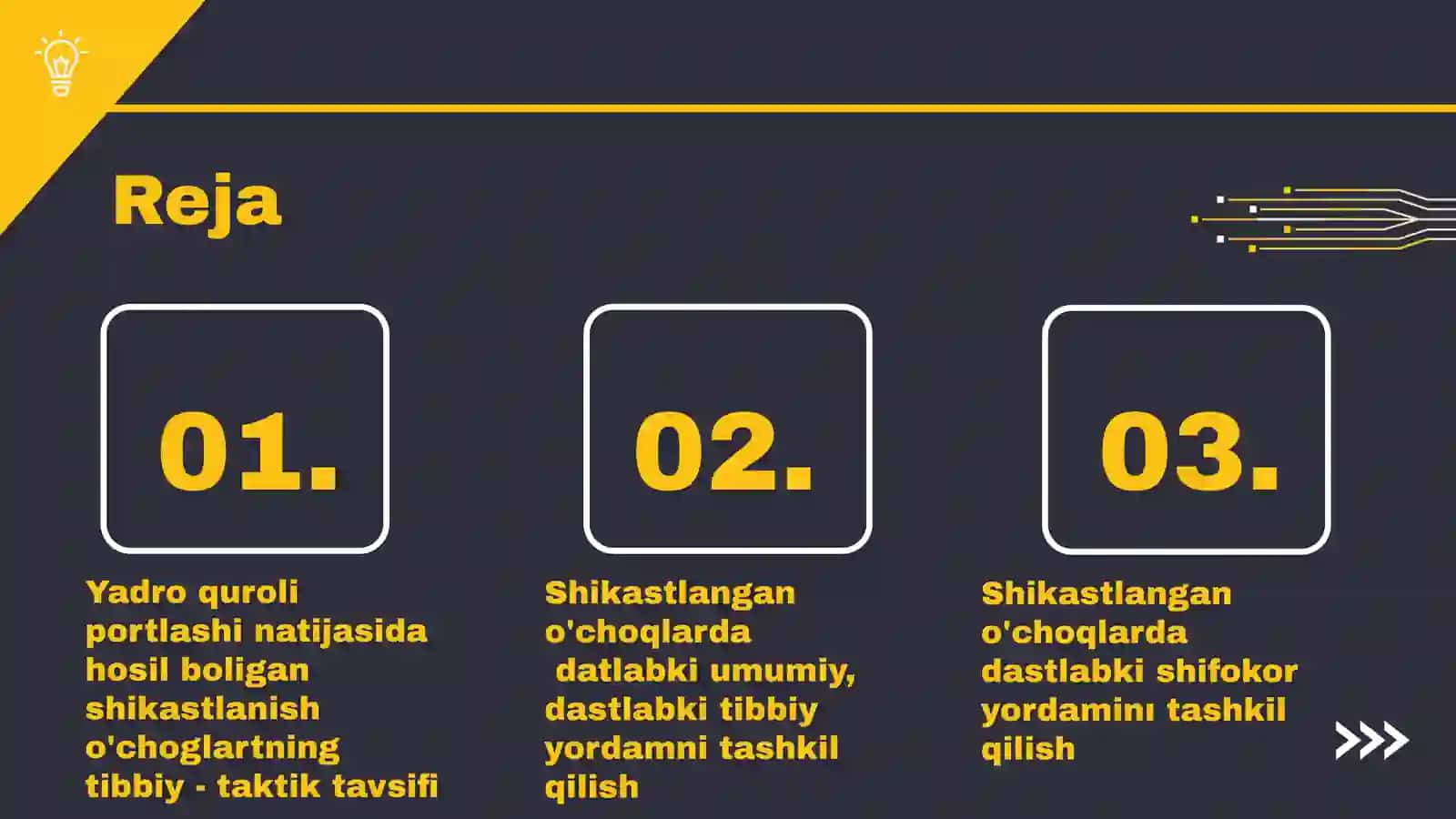 Yadro quroli portlashi natijasida hosil bolgan shikastlanish o'choglartning tibbiy - taktik tavsifi 2