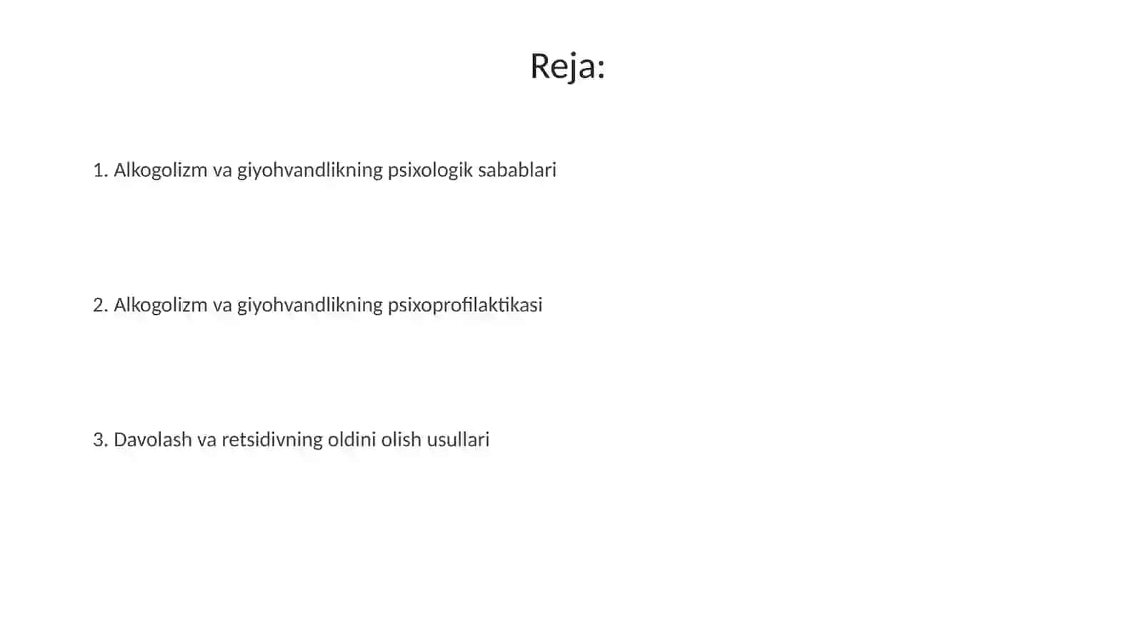 Davolash va retsidivning oldini olish usullari 2