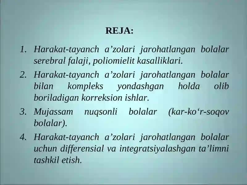 Harakat-tayanch a`zolari jarohatlangan bolalar 2
