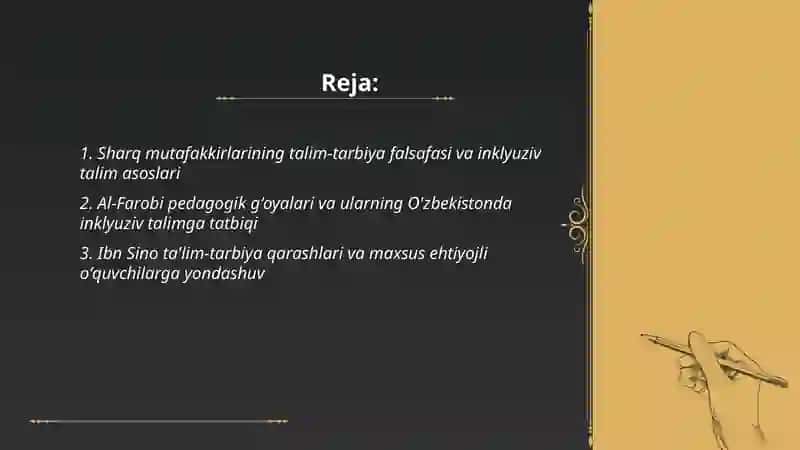 Sharq mutafakkirlarining talim-tarbiya falsafasi va inklyuziv talim asoslari 2