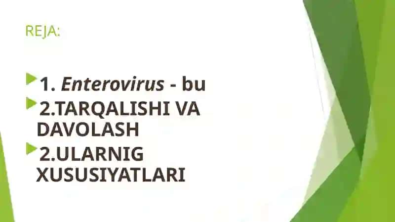 Enteroviruslar va uning xususiyatlari 2