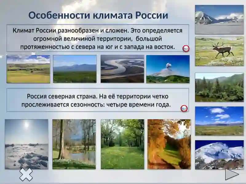 Особенности климата России 2